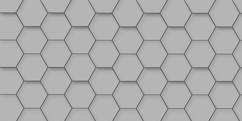 Wall Mural - Abstract black and gray with hexagon and hexagonal background. Luxury grey pattern with hexagons. abstract 3d hexagonal background with shadow. 3D futuristic abstract honeycomb mosaic background.