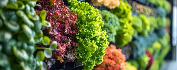 Poster - Vertical Farming Display in City Square Showcases Urban Agriculture Innovation for Nature and Sustainability