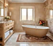 luxury bathroom with bathtub