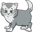 cute cartoon little kitten comic animal character