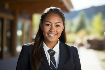 Poster - Smiling young professional in business attire