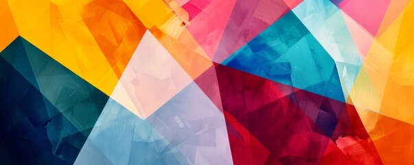 Aufkleber - Colorful geometric shapes overlay