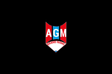 Wall Mural - AGM letter logo vector design, AGM simple and modern logo. AGM luxurious alphabet design