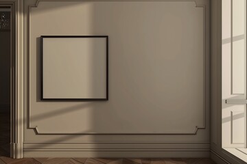 Wall Mural - Elegant Empty Frame for Product Display Presentation with Design on a Wall