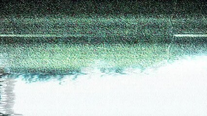 Wall Mural - old tv monitor screen vhs noise glitch