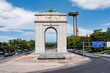Arc de Triomphe at the northern entrance to the city of Madrid, Spain