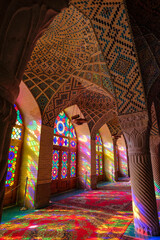 Wall Mural - The Nasir al-Mulk Mosque also known as the Pink Mosque in Shiraz, Iran.