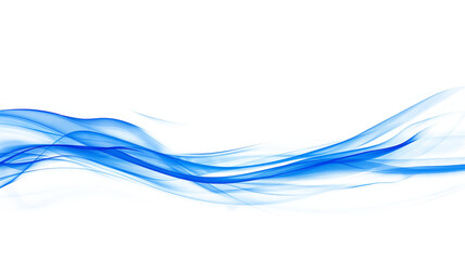 blue abstract lines swoosh wave smooth wave border isolated on a transparent background