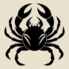 Wall Mural - Crab logo icon vector silhouette 