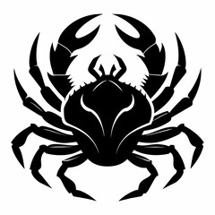 Wall Mural - Crab logo icon vector silhouette 