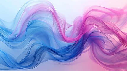 Wall Mural - Abstract swirl wave background in blue and pink hues, resembling flowing liquid lines. Adds a dynamic and modern touch to design elements.