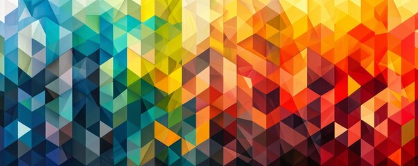 Aufkleber - Colorful geometric polygon background
