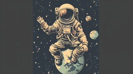 astronaut background concept, national asteroid day