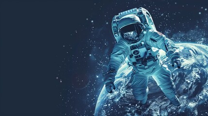 astronaut background concept, national asteroid day