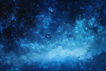 Wall Mural - a depiction of a night sky filled with twinkling stars in a painting, a dreamy interpretation of a s