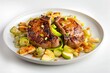 Allspice Pork Chops with Sautéed Leeks, Aromatic Allspice Butter, and Savory Apples