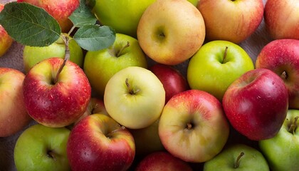 Wall Mural - background of apples of different colors