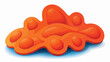 Plasticine cloud with round dots 3D style vector il