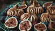   Figs with Chocolate Frosting - Close Up