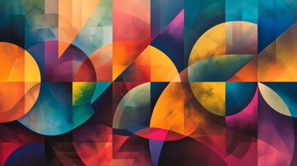 Aufkleber - Colorful geometric abstract background