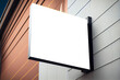 Outdoor store banner signage mockup - signboard for shop, store, restaurant in urban ambient
