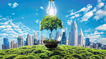 Wall Mural - Green Energy Milestone A Turning Point For Sustainability