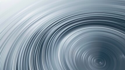 Wall Mural - Concentric waves in silver creating a dynamic, reflective texture.