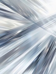 Wall Mural - Diagonal silver lines with a smooth gradient and shiny finish.