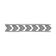 Texture border abstract frame divider, horizontal line vector shape icon for decorative vintage doodle element for design in vector illustration