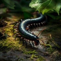 Wall Mural - macro of a centipede