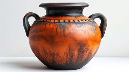 An image of a handmade ceramic vase with two handles