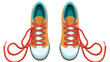 Shoelaces fastening and knot element on pieces of f