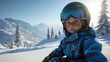 © Alexandr - Young child is wearing blue jacket and goggles