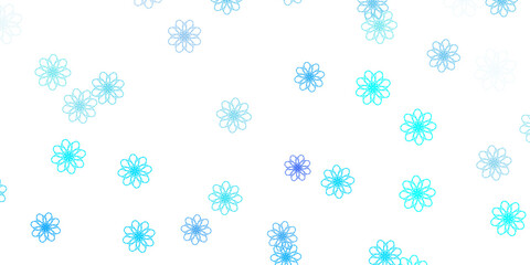 Wall Mural - Light BLUE vector natural layout with flowers.