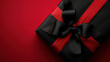 Black and Red Gift Box With Red Ribbon