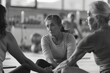 © Jorge Ferreiro - Gym instructor working with a group of seniors