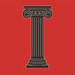 © umut hasanoglu - Classical ancient Greek Roman column icon architectural symbol