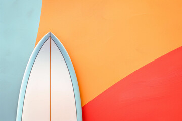 Wall Mural - A windsurfing board, minimal concept, flat lay