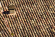 Tiles roof with chimney