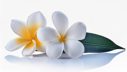 Wall Mural - frangipani flower isolated on white background