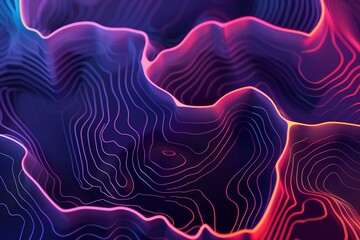 outline topographic contour map abstract tech wavy motion graphic design. Geometric pattern 4k background.