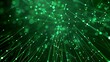 © Pascal - Abstract green background with moving lines and dots. The concept of big data, technology and science. Connection to the World Wide Web. 3d rendering