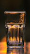A pristine glass contains pure water, symbolizing health and refreshment