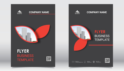 Corporate Book Cover Design Template A4 size black red color. Use for Brochure, Annual Report, Magazine, Poster, Business Presentation, Portfolio, Flyer, Banner, Website.
