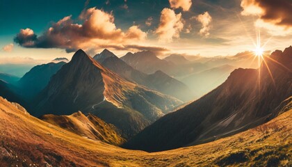 Wall Mural - panorama of the mountains