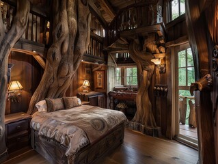 Wall Mural - Treehouse interiors 