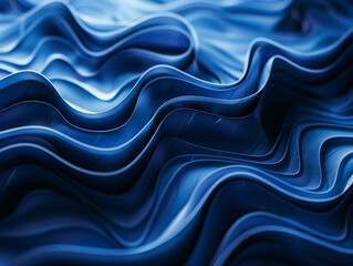 Wall Mural - abstract blue wavy background