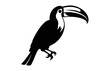 Toucan Bird Silhouette black Clipart, A Toucan Bird Silhouette vector art