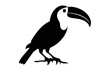 Toucan Bird Silhouette black Clipart, A Toucan Bird Silhouette vector art