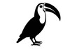 Toucan Bird Silhouette black Clip art, A Toucan Bird Silhouette vector isolated on a white background